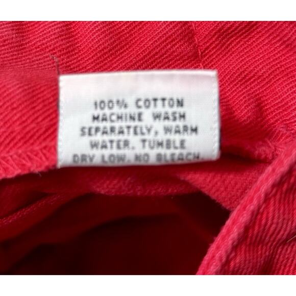 Rare 90 JUST USA Red High Waist Straight Leg Jeans Sz 9 ~ 27” Waist Made in USA - Picture 7 of 12